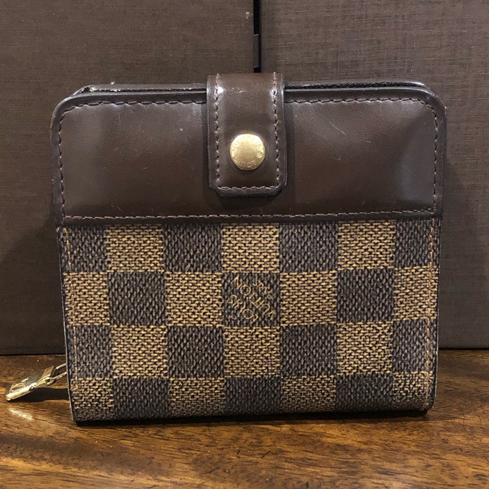 LOUIS VUITTON Damier Ebene Compact Bifold Wallet CA1011 Spain